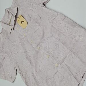 Tommy Bahama Palm Print Button Down Shirt Coconut S
